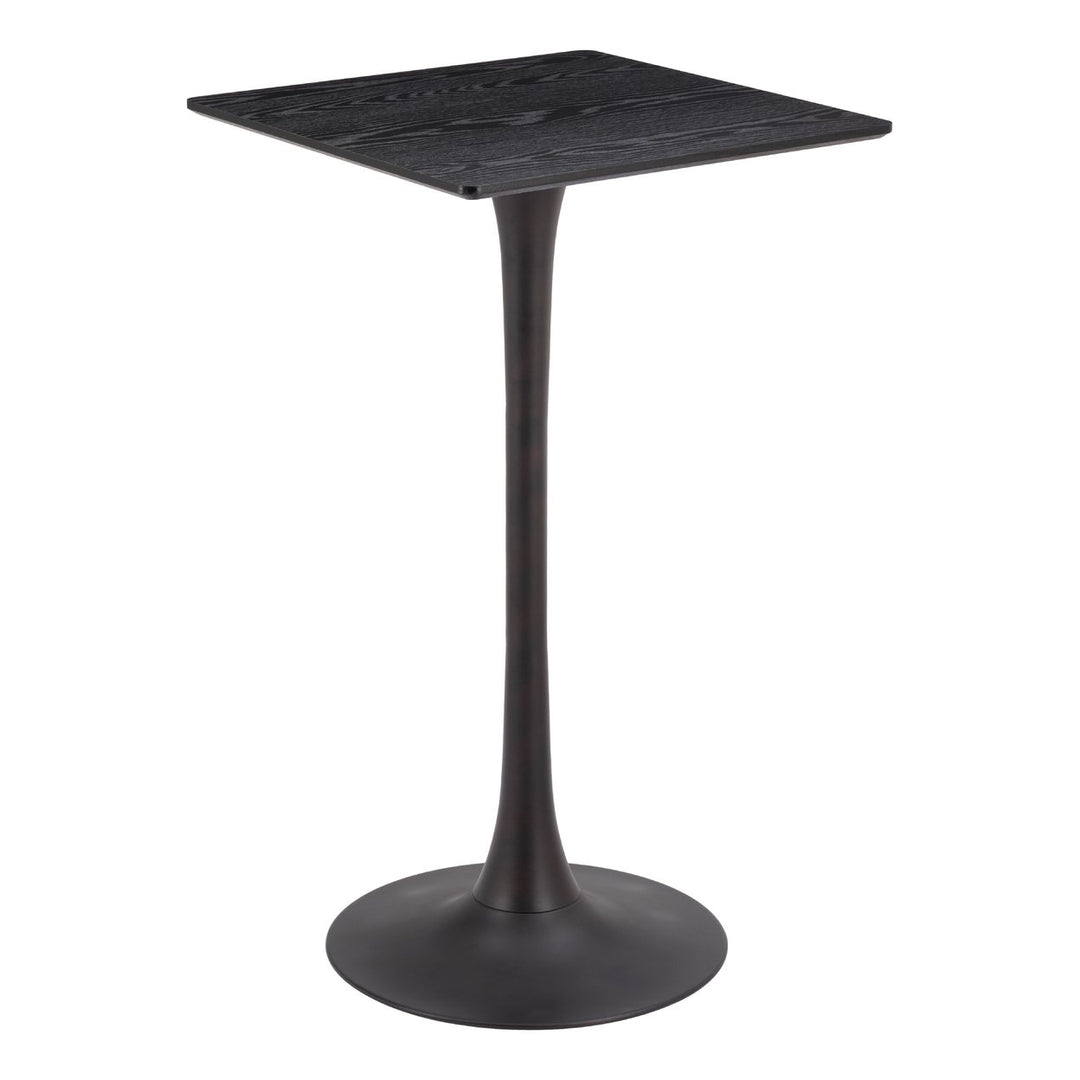 Valleta Bar Table Black Modern Industrial Style Dining Kitchen Image 1