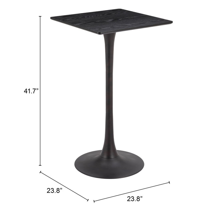 Valleta Bar Table Black Modern Industrial Style Dining Kitchen Image 6