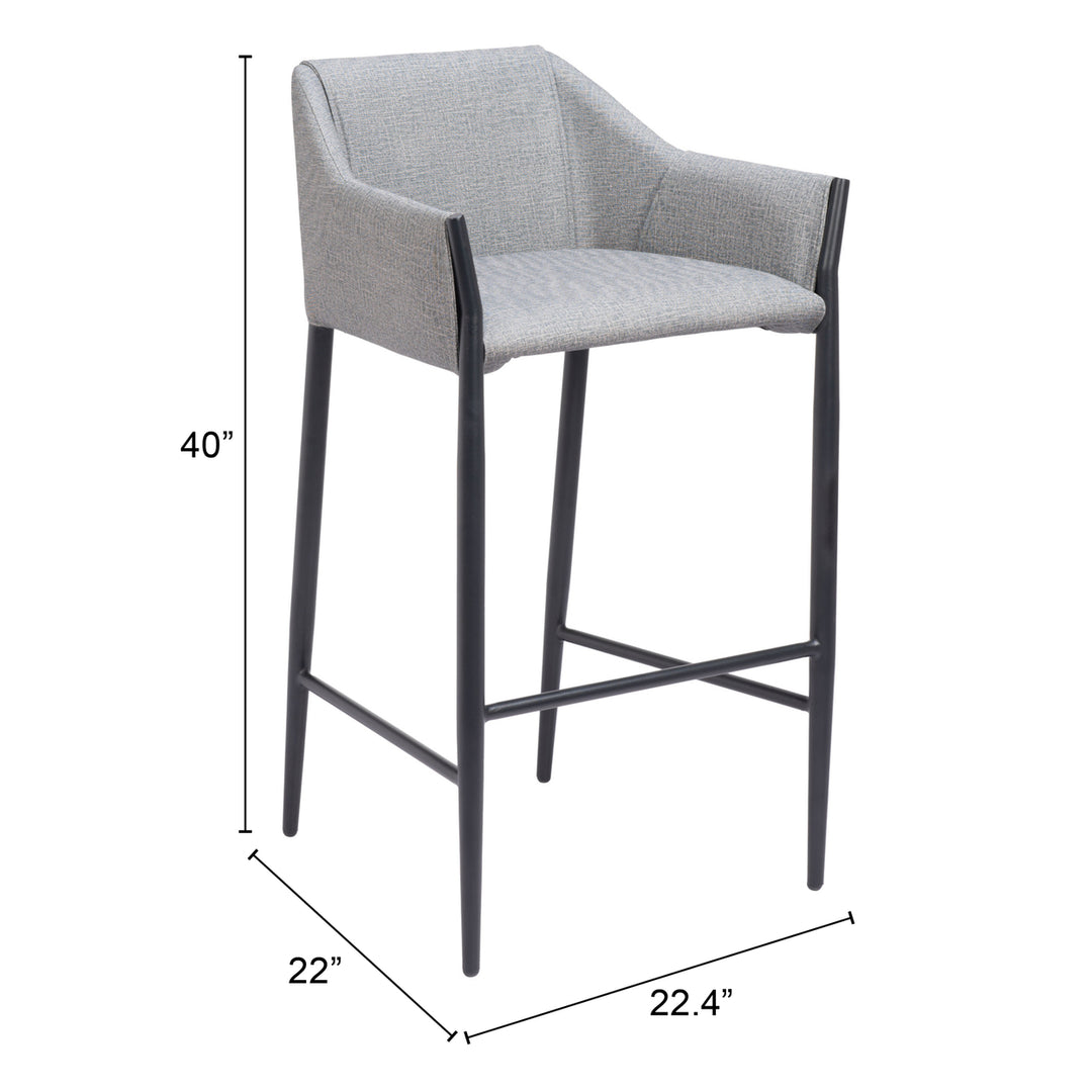 Andover Barstool Slate Gray Image 8