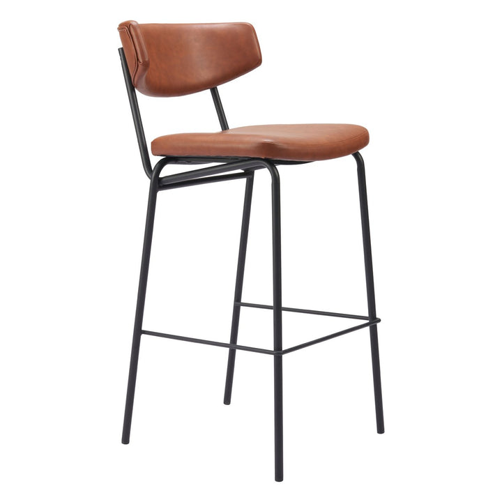 Charon Barstool (Set of 2) Vintage Brown Image 1