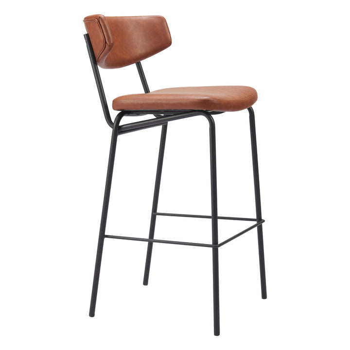 Charon Barstool (Set of 2) Vintage Brown Image 6