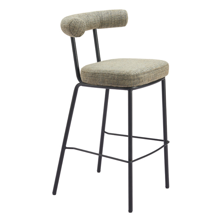 Kede Barstool Green Tweed Comfortable Stylish Kitchen or Bar Seating Modern Design Image 1