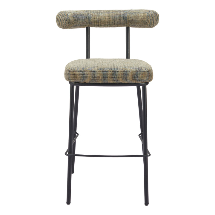 Kede Barstool Green Tweed Comfortable Stylish Kitchen or Bar Seating Modern Design Image 3