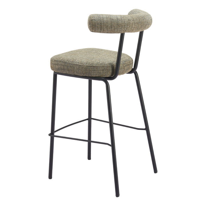 Kede Barstool Green Tweed Comfortable Stylish Kitchen or Bar Seating Modern Design Image 5