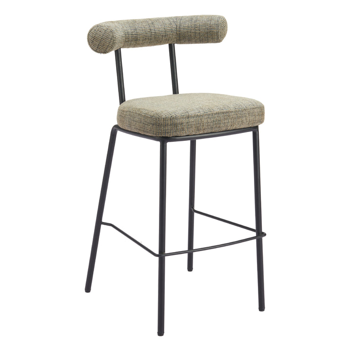 Kede Barstool Green Tweed Comfortable Stylish Kitchen or Bar Seating Modern Design Image 6