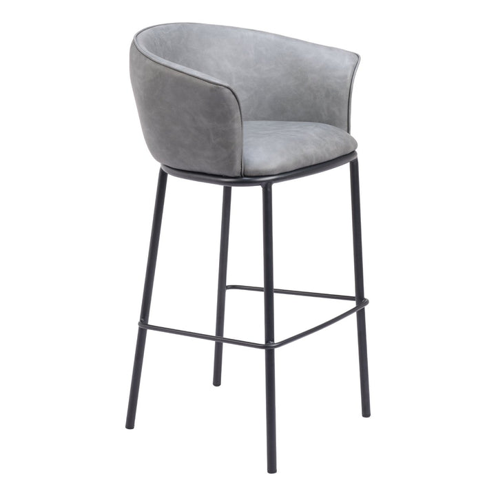 Garston Barstool Gray Image 6