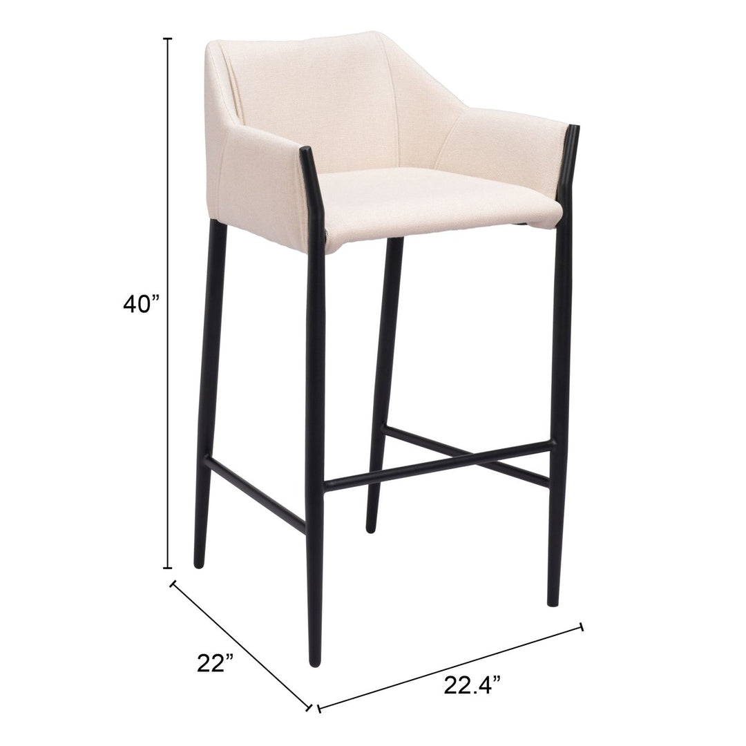 Andover Barstool Beige Image 8