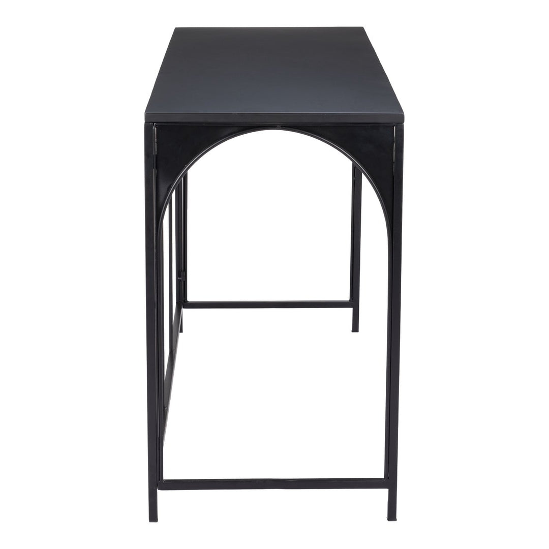 Loriet Console Table Black Modern Deco Powder-Coated Steel Frame Image 2