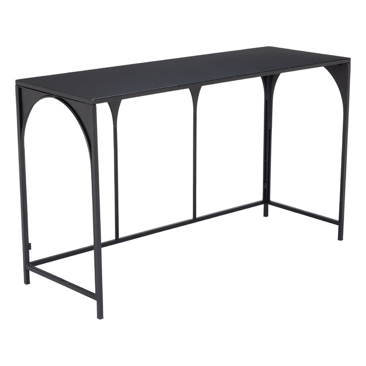 Loriet Console Table Black Modern Deco Powder-Coated Steel Frame Image 5