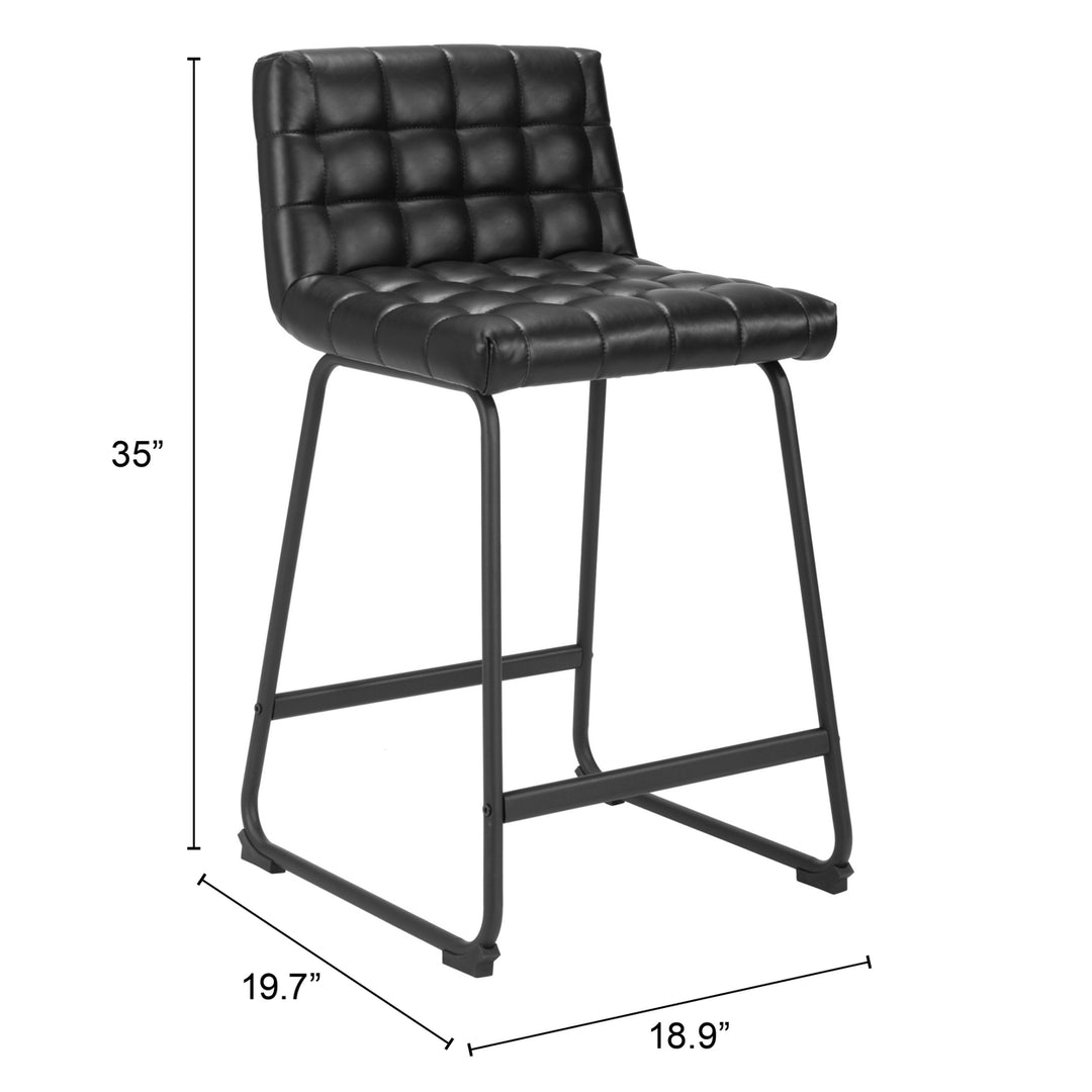 Pago Counter Stool (Set of 2) Black Image 8