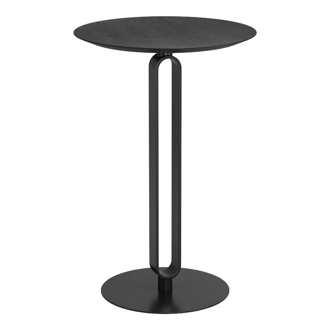 Derry Counter Table Black Steel Frame MDF Top Modern Bar Furniture 40x24 Image 1