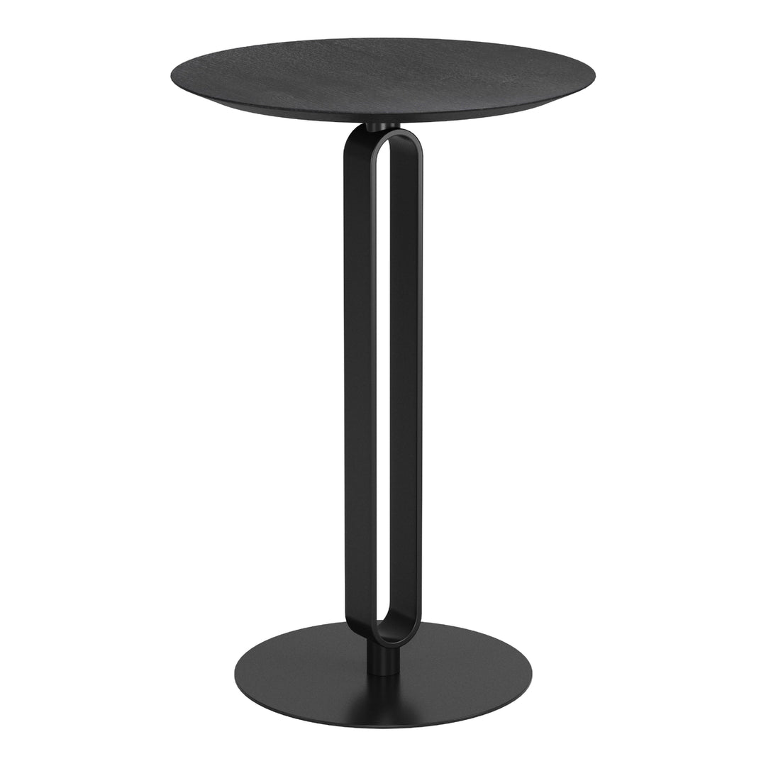 Derry Counter Table Black Steel Frame MDF Top Modern Bar Furniture 40x24 Image 5