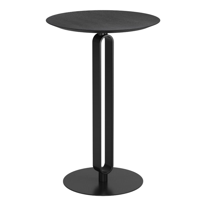 Derry Counter Table Black Steel Frame MDF Top Modern Bar Furniture 40x24 Image 5