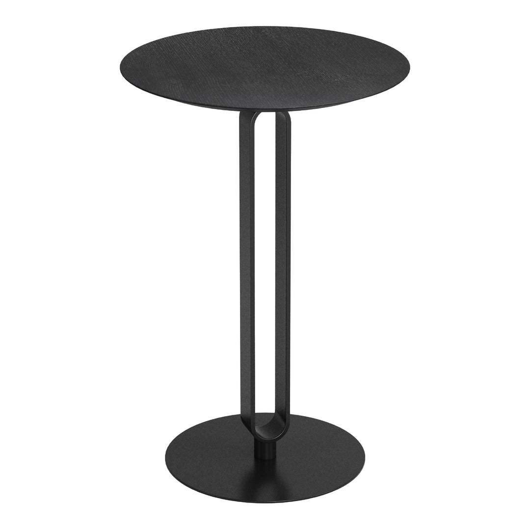 Derry Counter Table Black Steel Frame MDF Top Modern Bar Furniture 40x24 Image 6