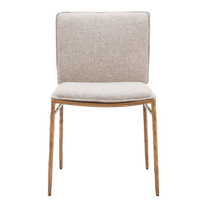 Nordvest Dining Chair Beige and Gold Image 3