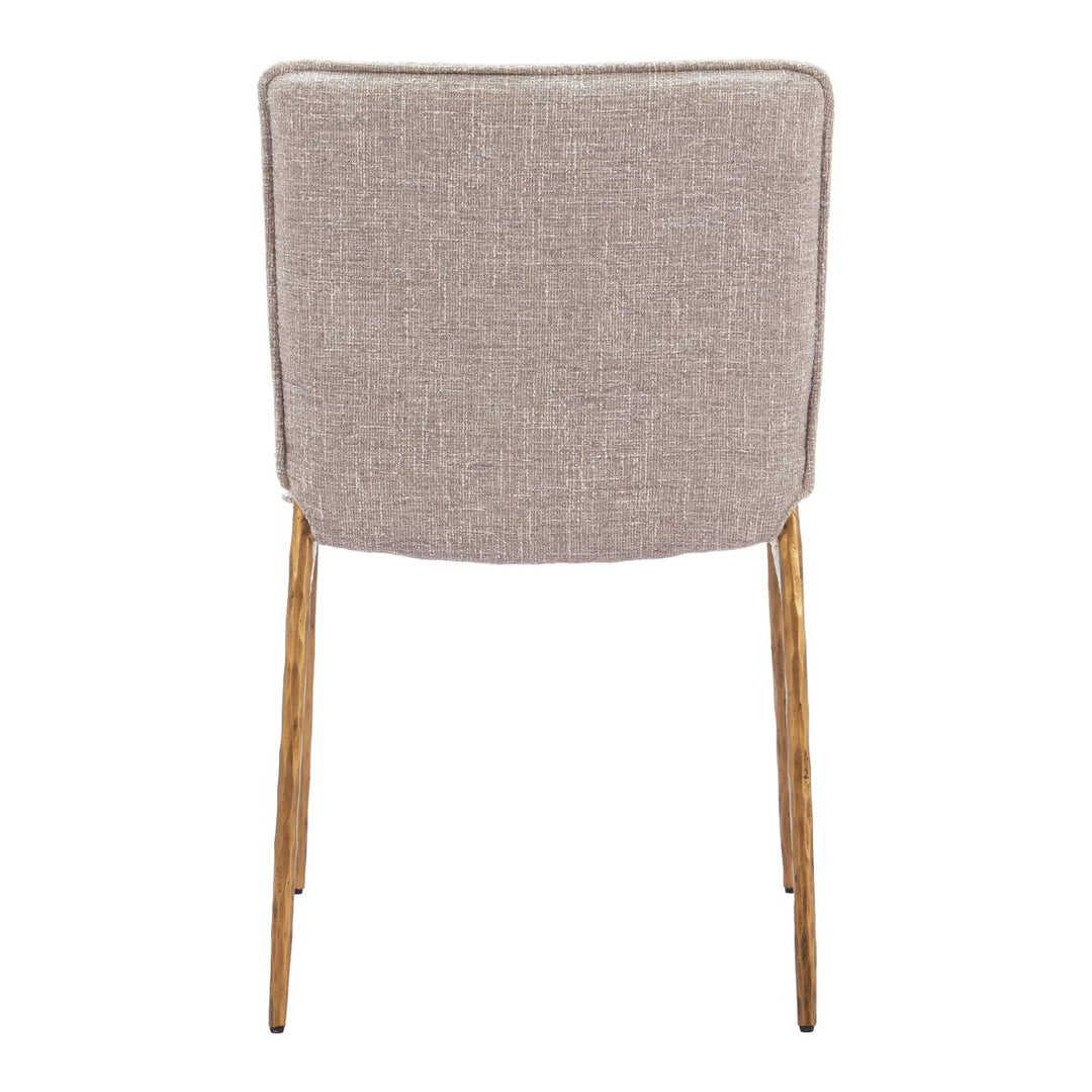 Nordvest Dining Chair Beige and Gold Image 4