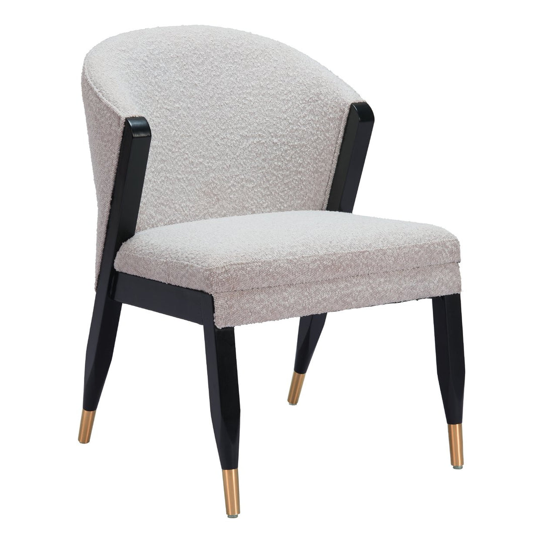 Pula Dining Chair Misty Gray Solid Wood Frame Comfortable Modern Glam Design Image 1