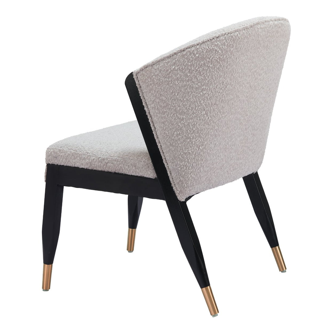 Pula Dining Chair Misty Gray Solid Wood Frame Comfortable Modern Glam Design Image 5