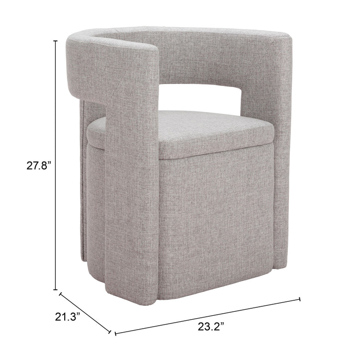 Papua Dining Chair Gray Image 8