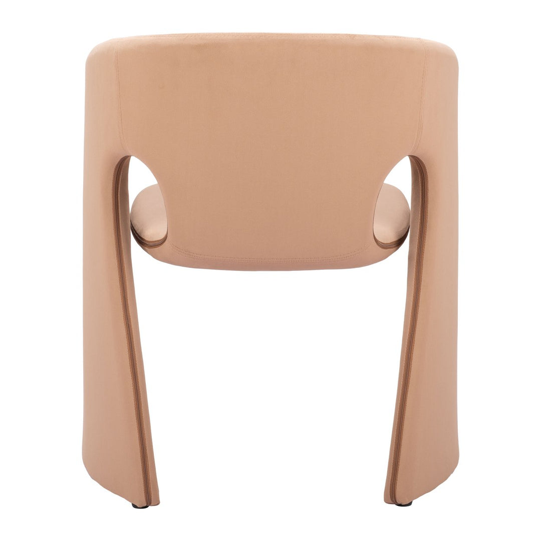 Rosyth Dining Chair Tan Steel Frame Vinyl Modern Design Dining Room Furniture Image 4