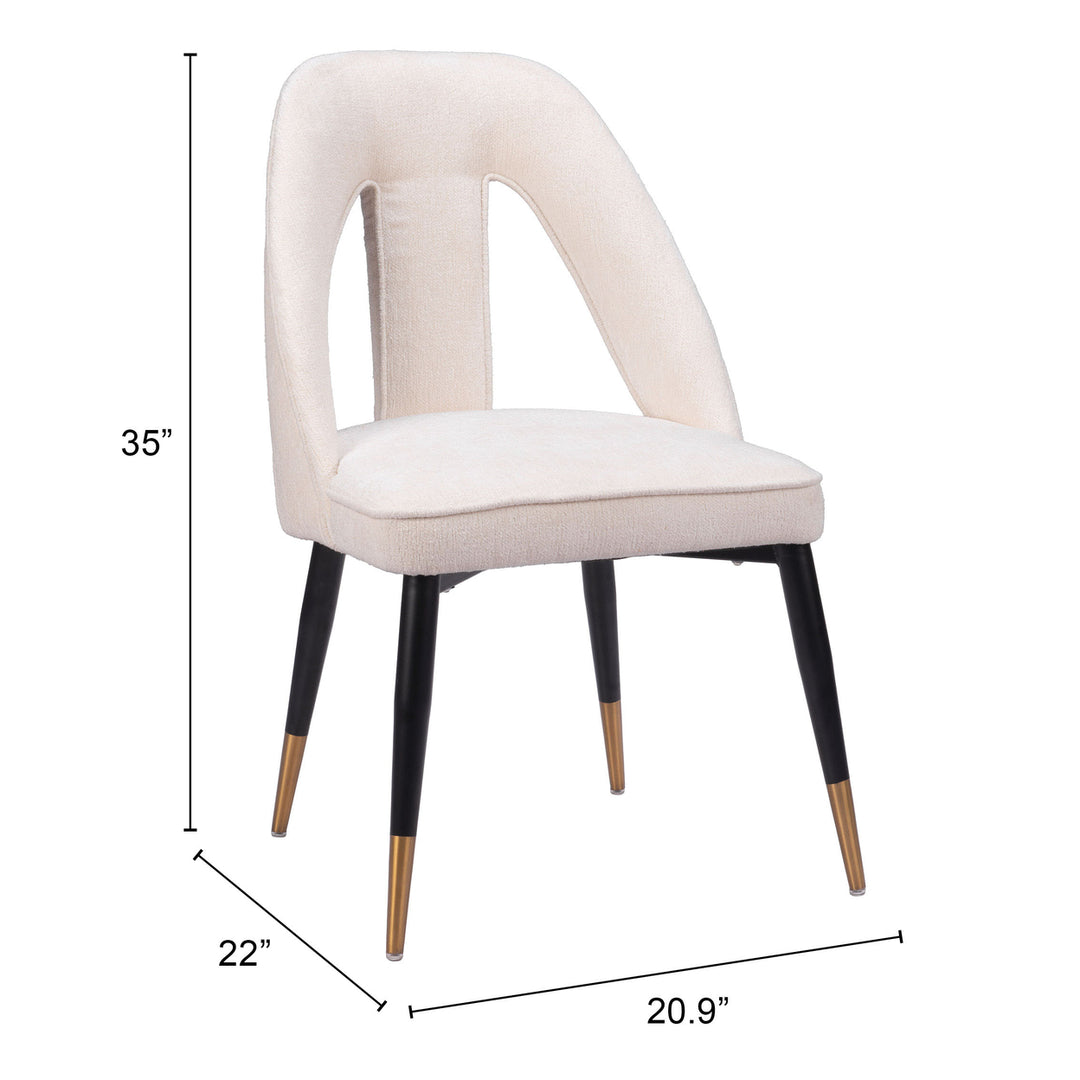 Artus Dining Chair Ivory Image 10