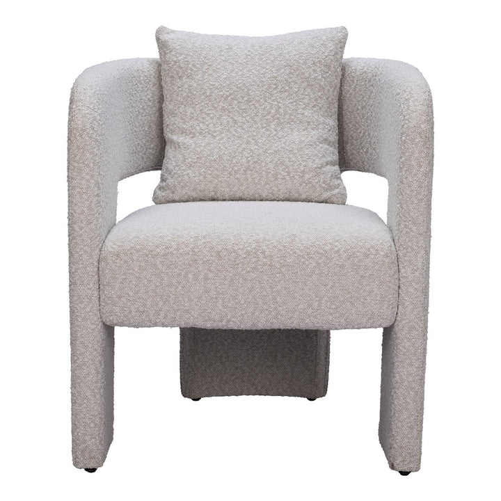 Melilla Dining Chair Misty Gray Modern Fabric Elegant Seat Hospitality Home Image 3