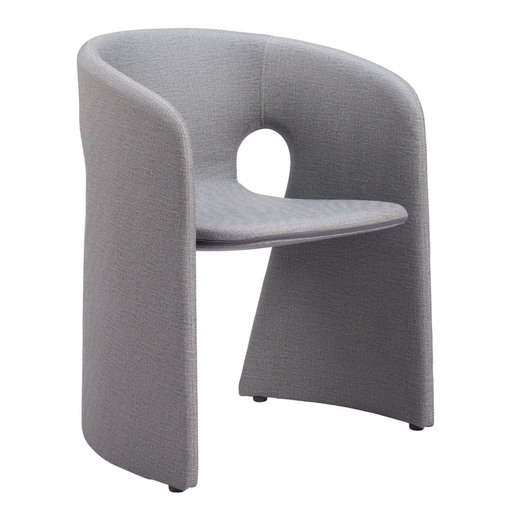 Rosyth Dining Chair Slate Gray Modern Vinyl Steel Frame Durable Furniture Image 1