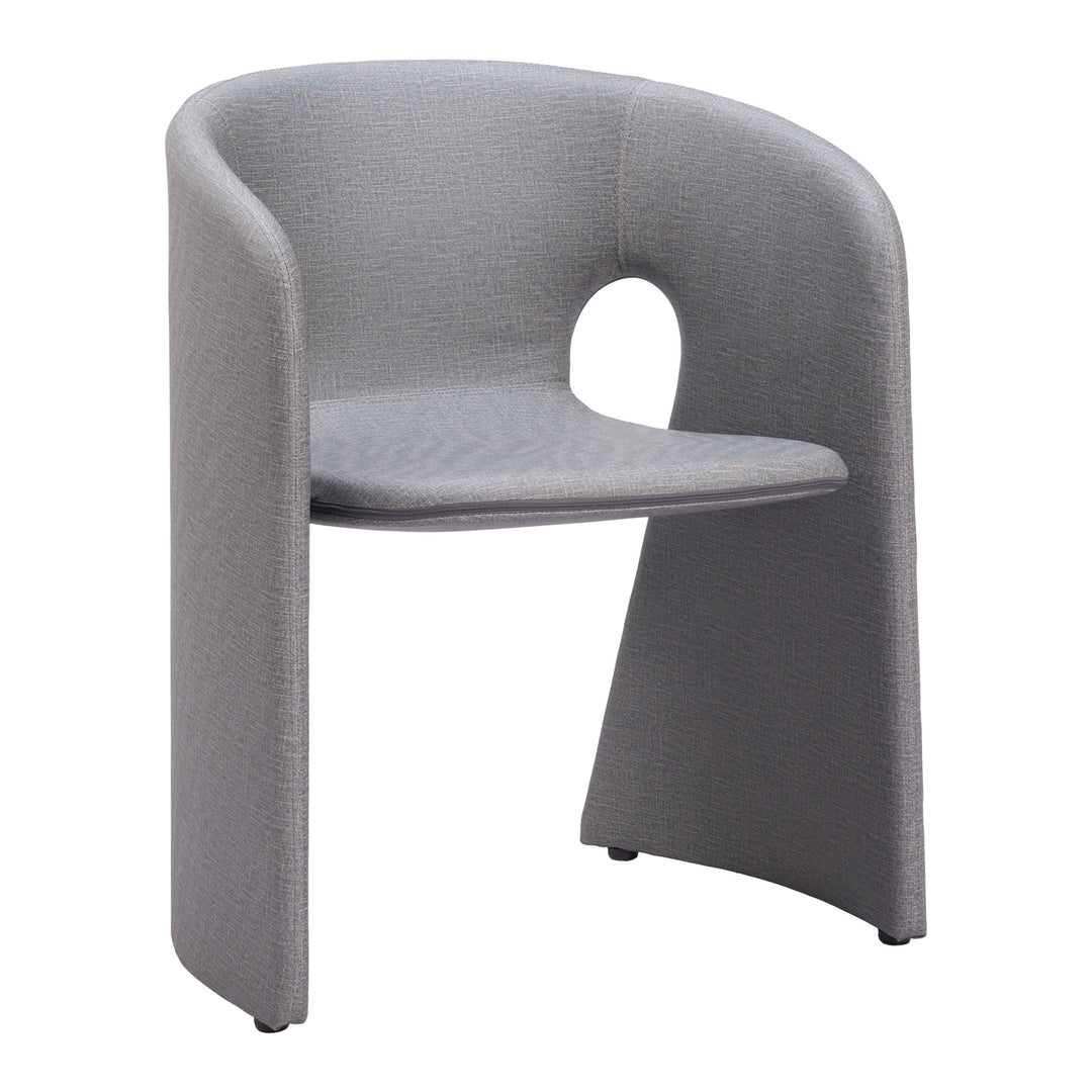 Rosyth Dining Chair Slate Gray Modern Vinyl Steel Frame Durable Furniture Image 6