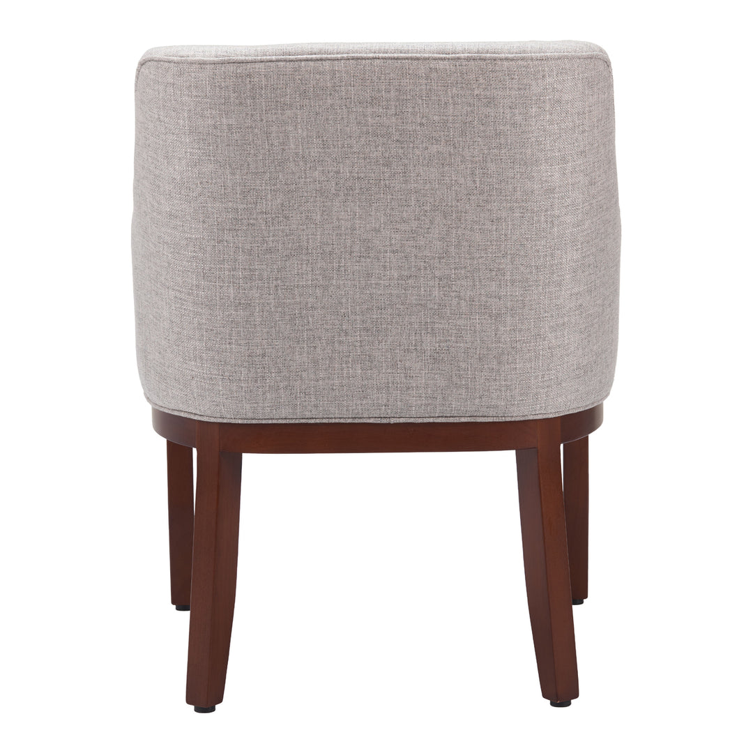 Berbera Dining Chair Gray Modern Upholstered Performance Fabric Solid Wood Frame Image 4