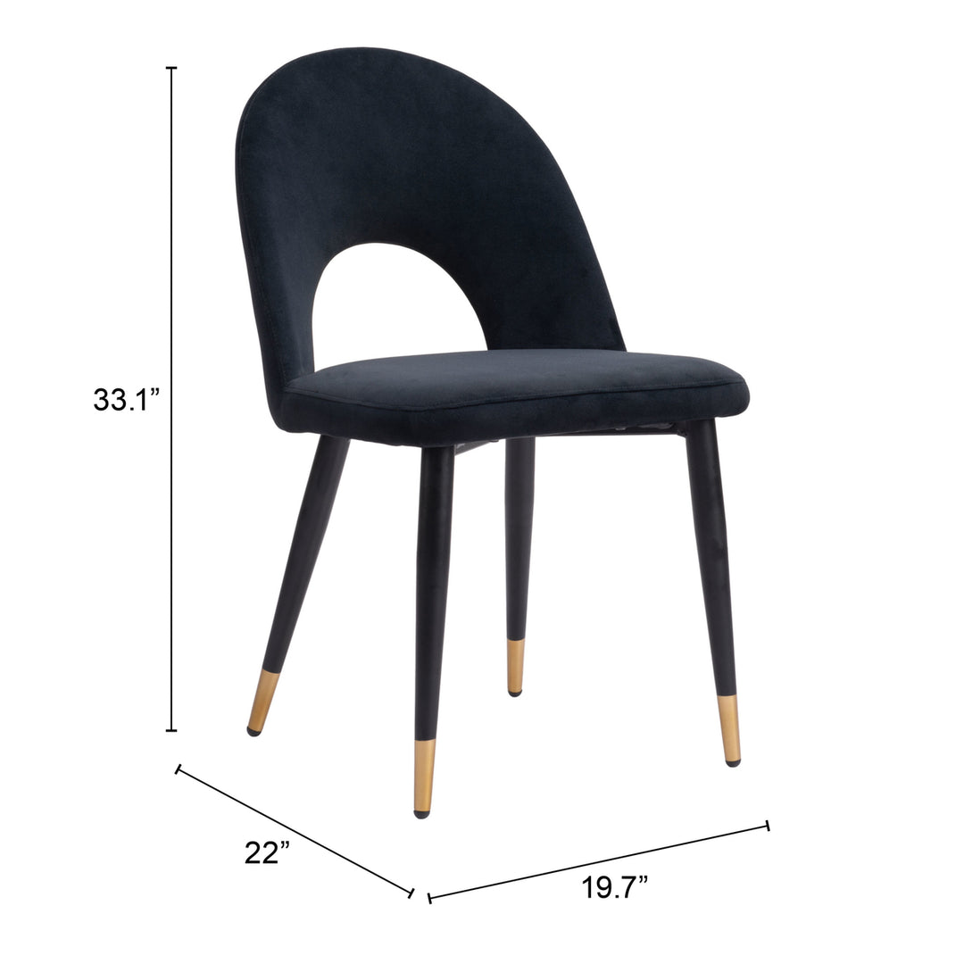 Menlo Dining Chair (Set of 2) Black Image 9