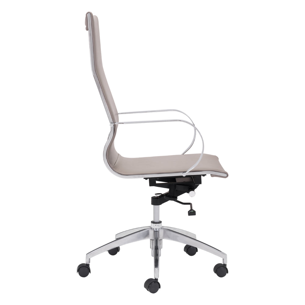 Glider High Back Office Chair Taupe Image 2
