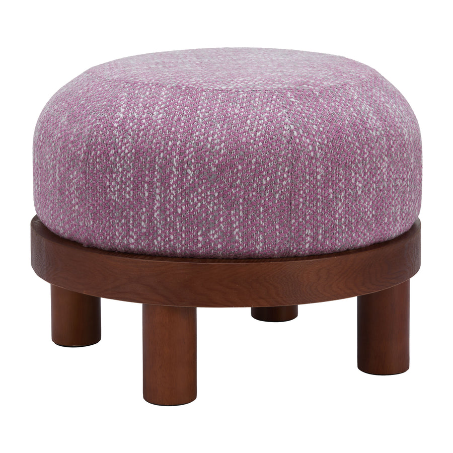 Gome Ottoman Wisteria Purple Solid Wood Frame Soft Cushion Versatile Seating Image 1