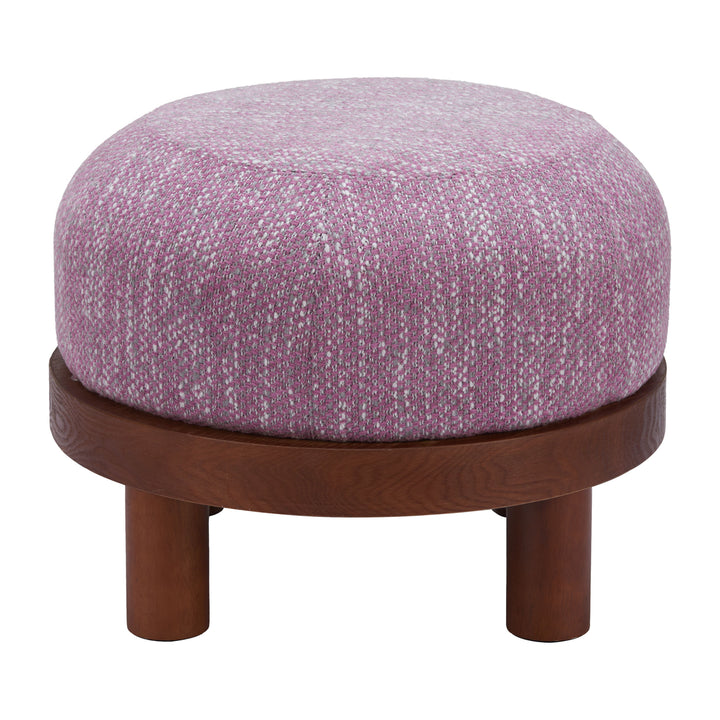 Gome Ottoman Wisteria Purple Solid Wood Frame Soft Cushion Versatile Seating Image 3