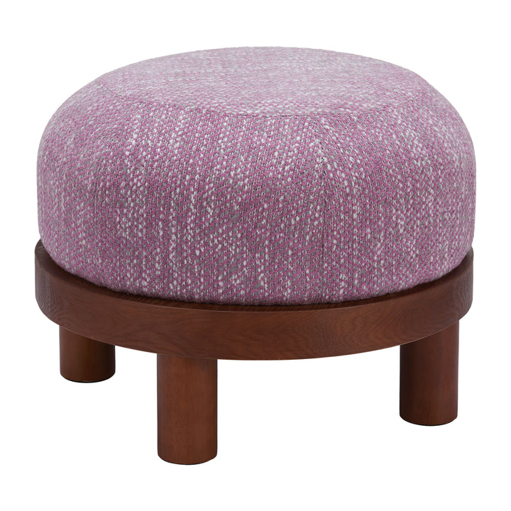 Gome Ottoman Wisteria Purple Solid Wood Frame Soft Cushion Versatile Seating Image 5