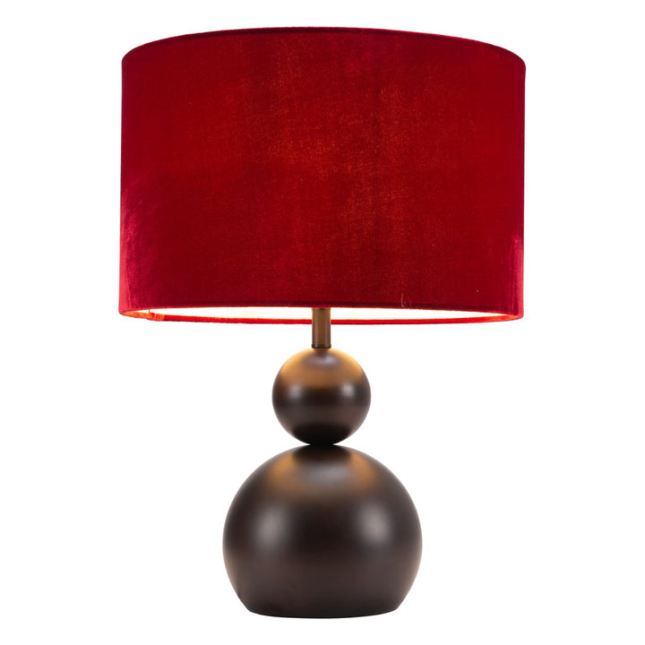 Shobu Table Lamp Red Boho Art Deco Modern Design 16 inches High Image 2