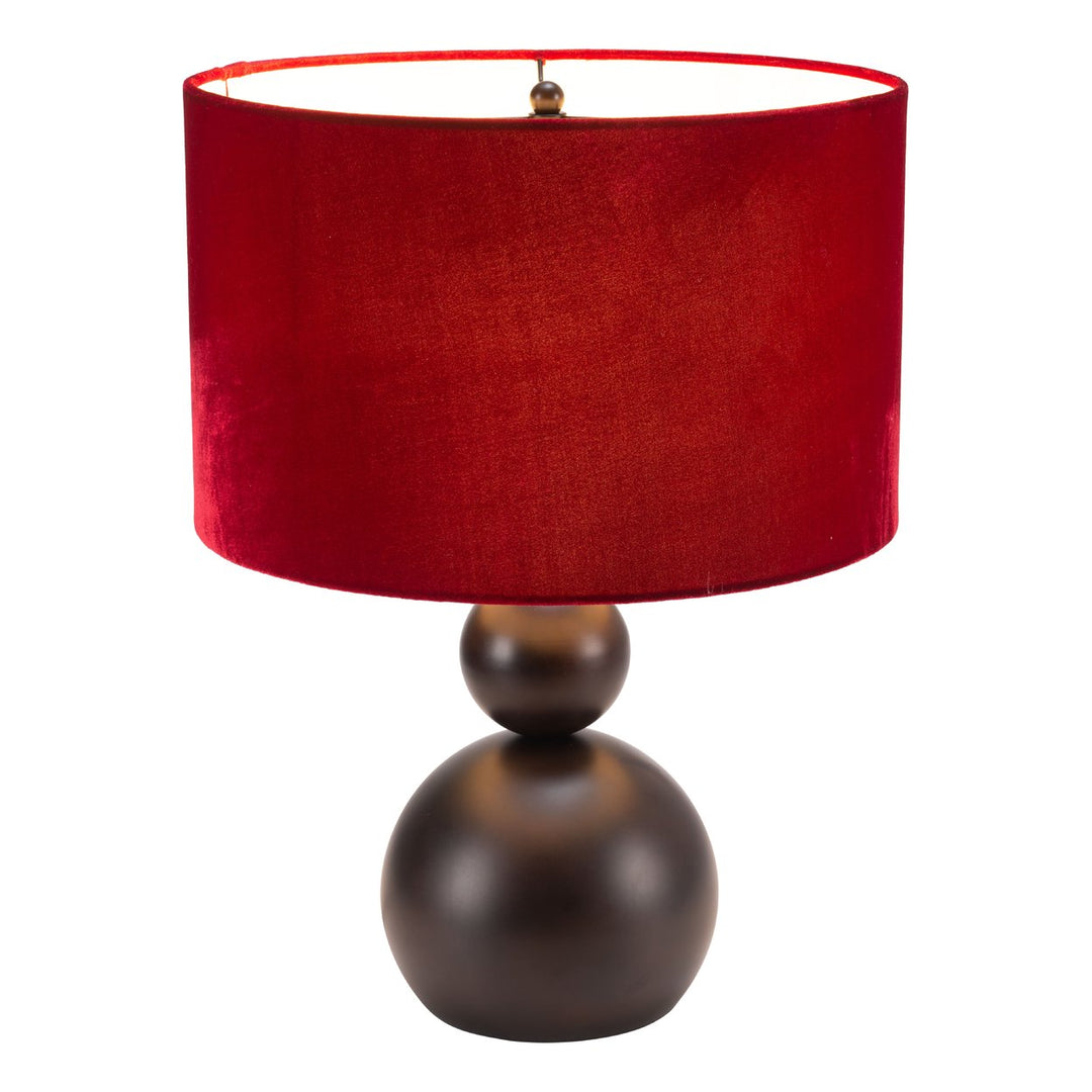 Shobu Table Lamp Red Boho Art Deco Modern Design 16 inches High Image 4