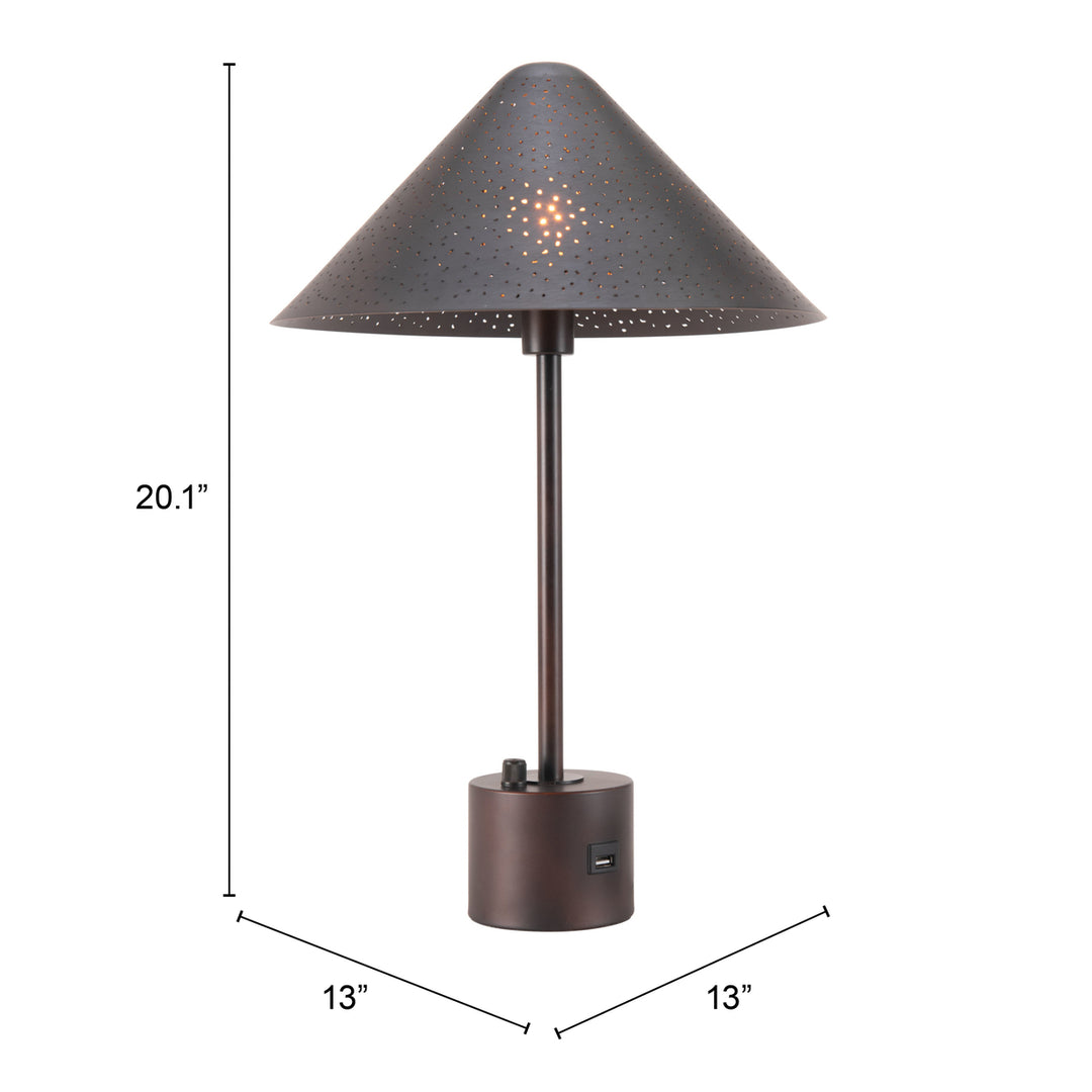 Cardo Table Lamp Bronze Industrial Style Minimalist Design Modern Image 8