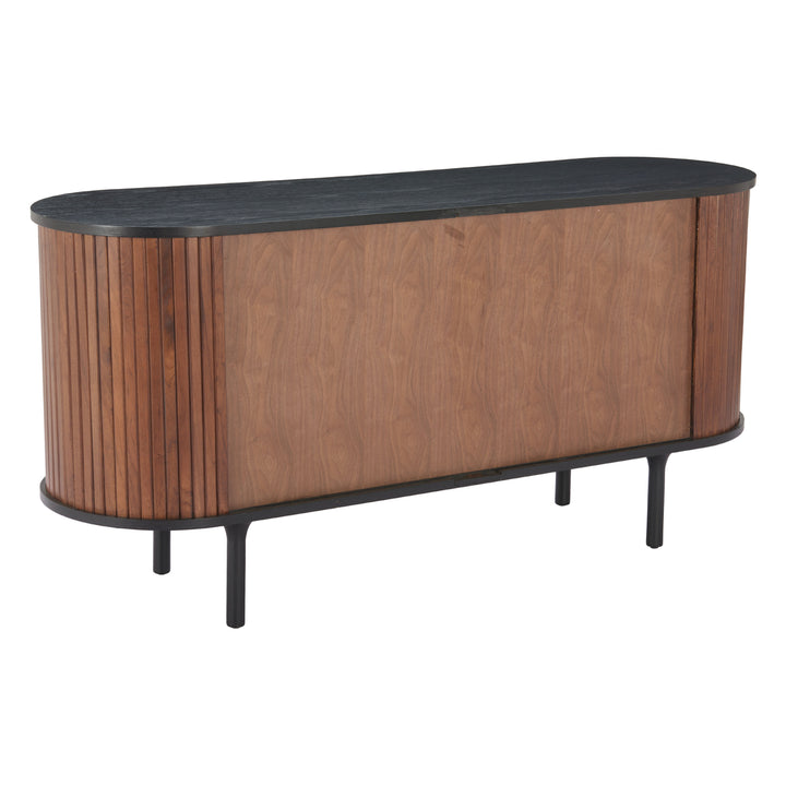 Koriana Sideboard Black Walnut MDF Wood Storage Modern Glam Furniture Image 5