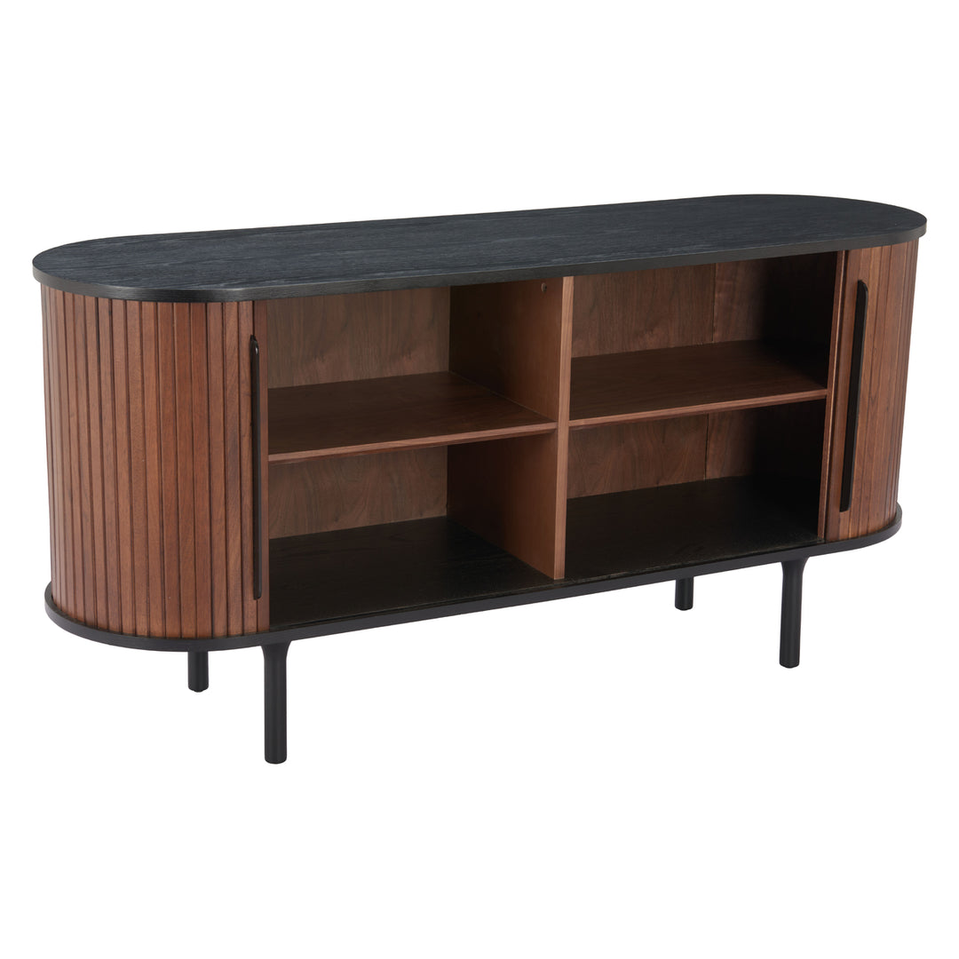 Koriana Sideboard Black Walnut MDF Wood Storage Modern Glam Furniture Image 7