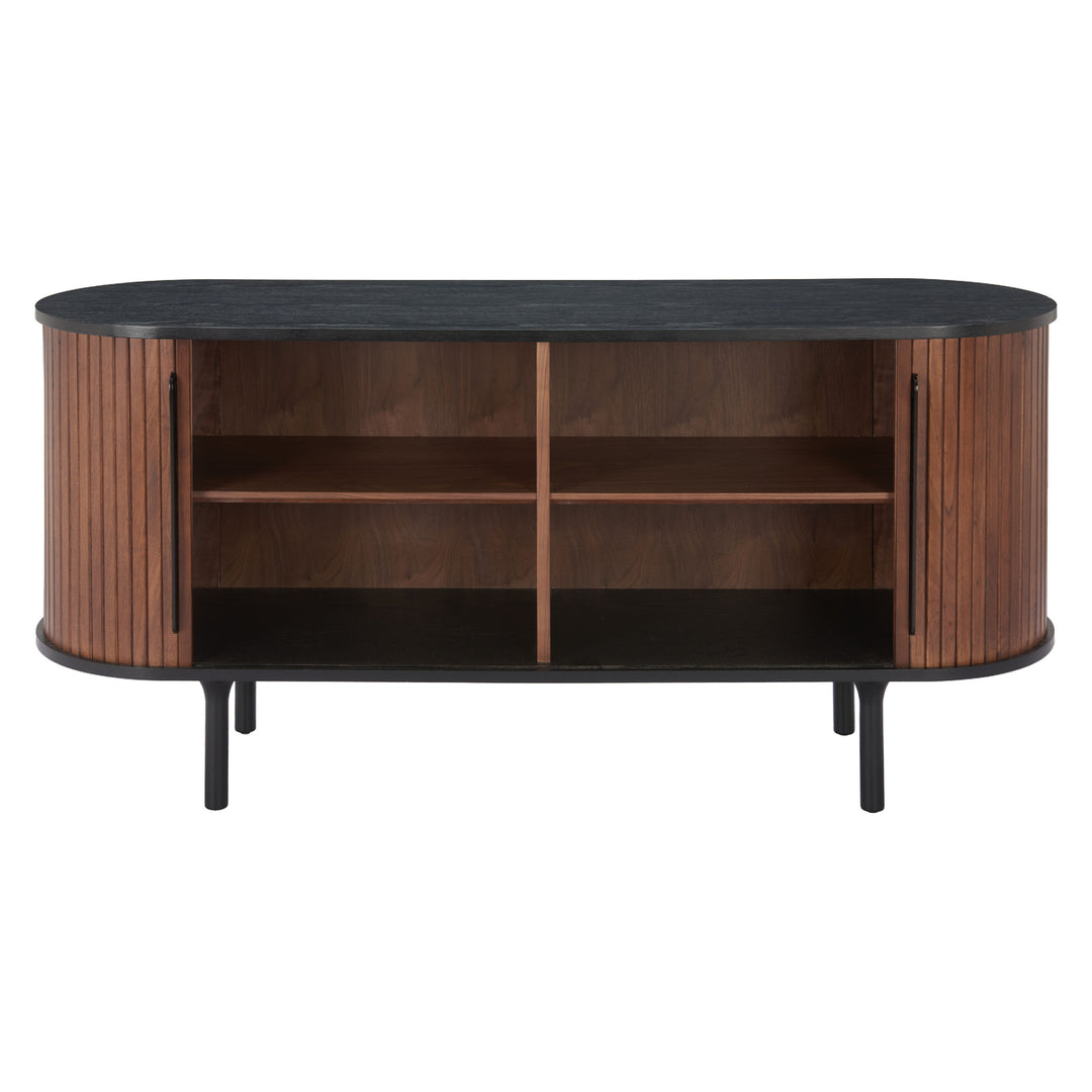 Koriana Sideboard Black Walnut MDF Wood Storage Modern Glam Furniture Image 8