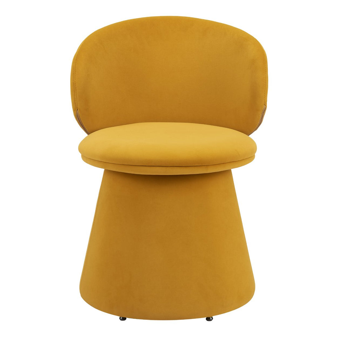 Oblic Swivel Dining Chair Orange Image 3