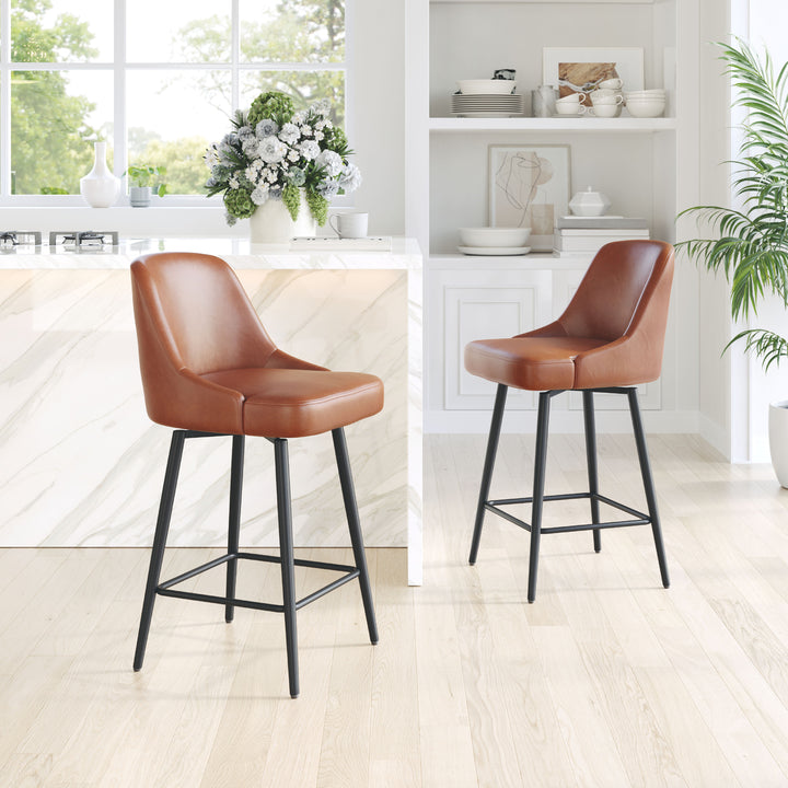 Keppel Swivel Counter Stool Brown Image 9