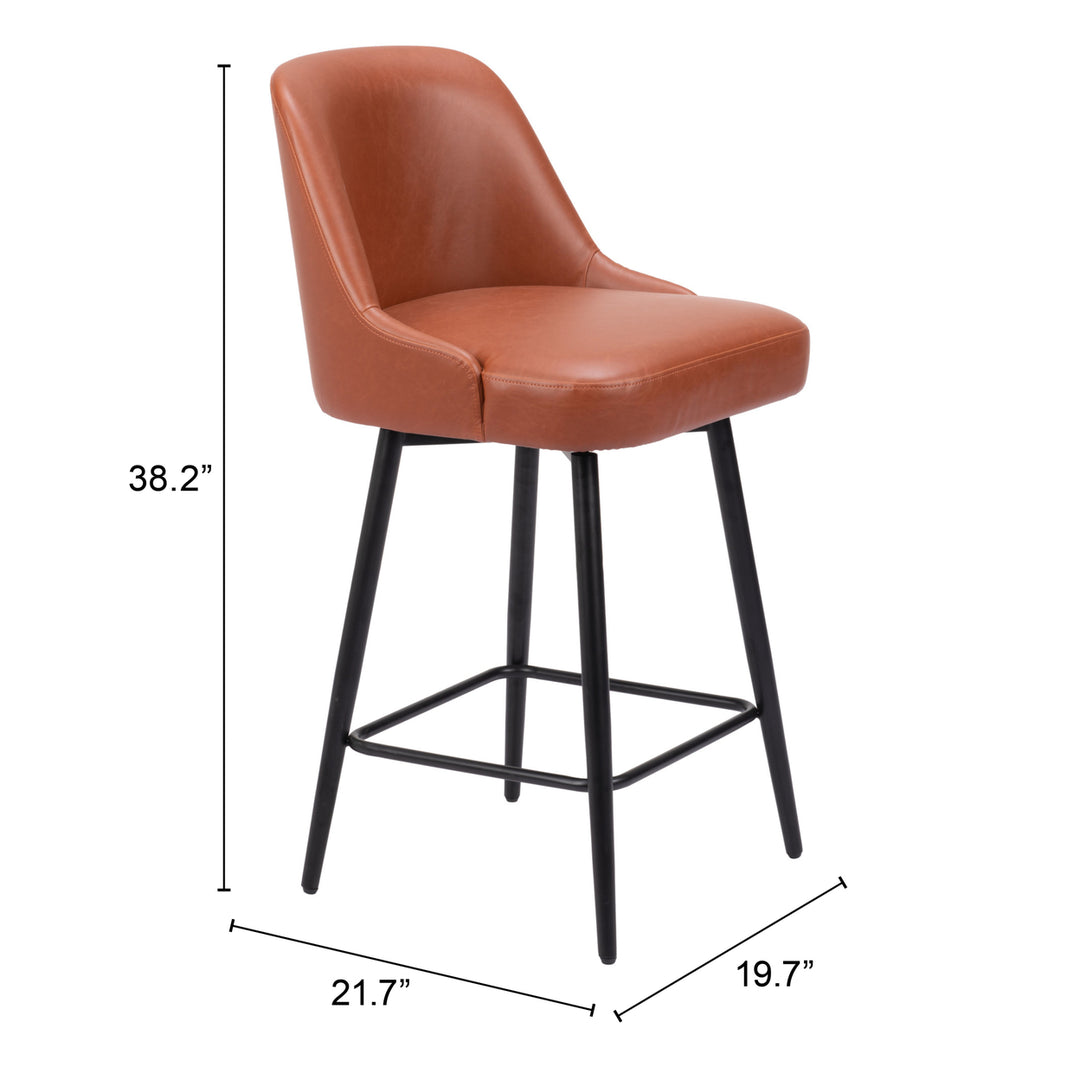 Keppel Swivel Counter Stool Brown Image 10