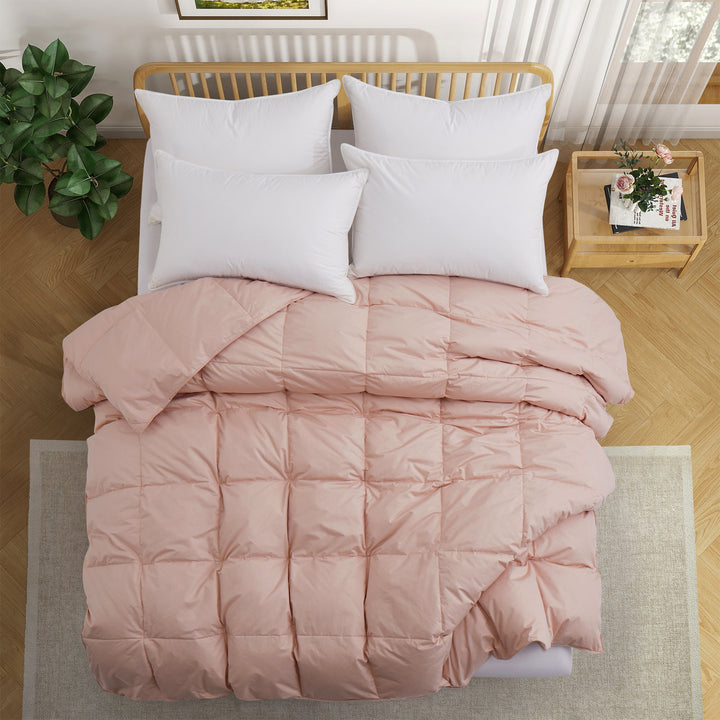 Puredown Organic Cotton Comforter Down Feather Twin Full Queen King All Season Image 9