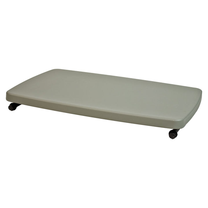 Sunnydaze Rectangular Plastic Top Adjustable Leg Patio Table - Gray Image 9