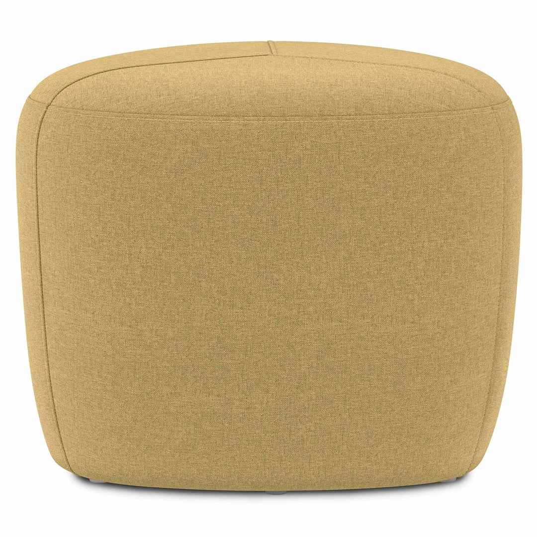 Moore Small Ottoman Linen Soft Upholstered Seating Footrest Modern Design Image 2