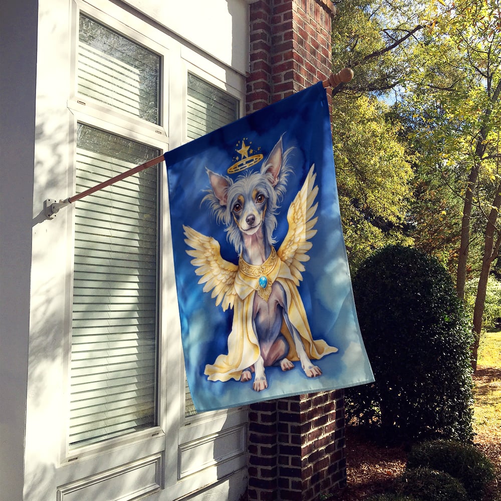 Chinese Crested My Angel House Flag Image 2