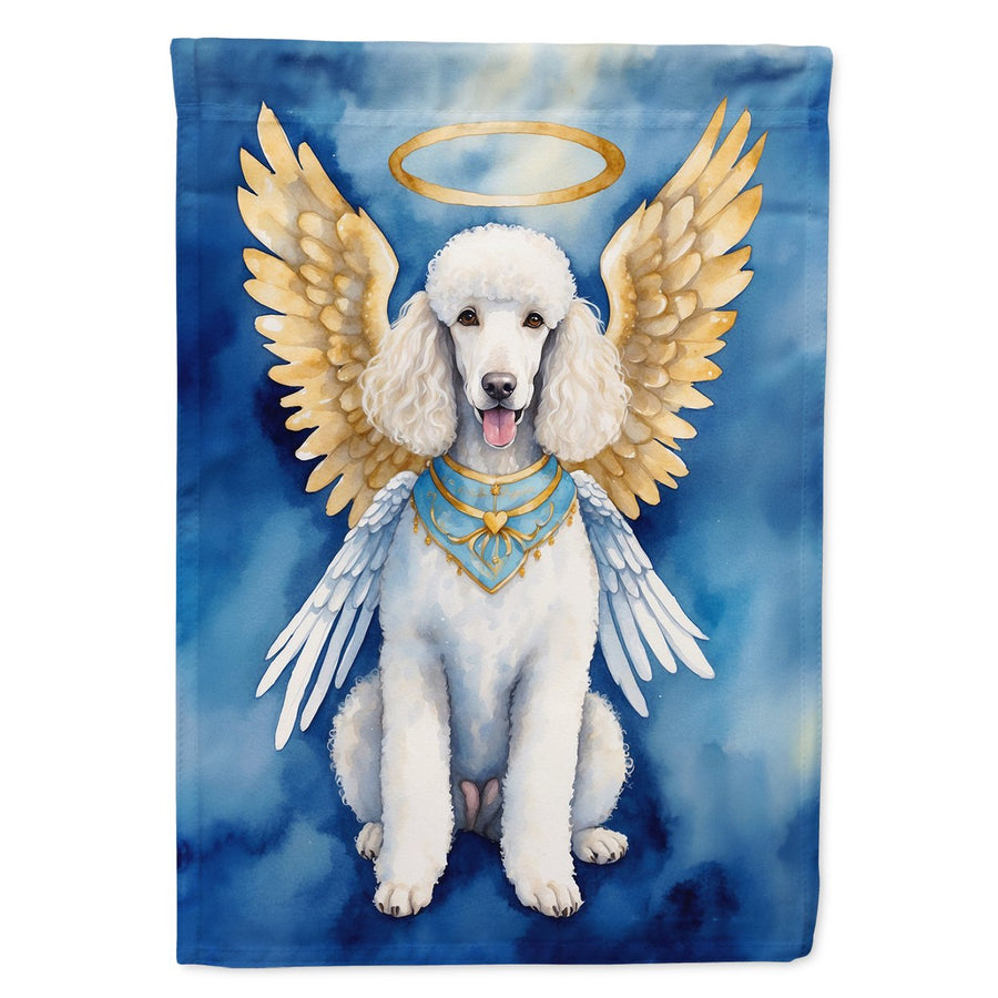 White Poodle My Angel House Flag Image 1