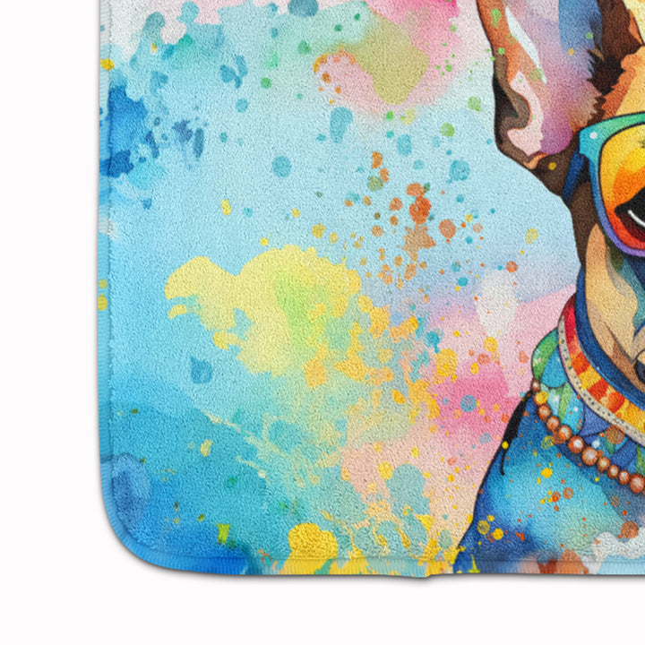 Boston Terrier Hippie Dawg Memory Foam Kitchen Mat Image 4