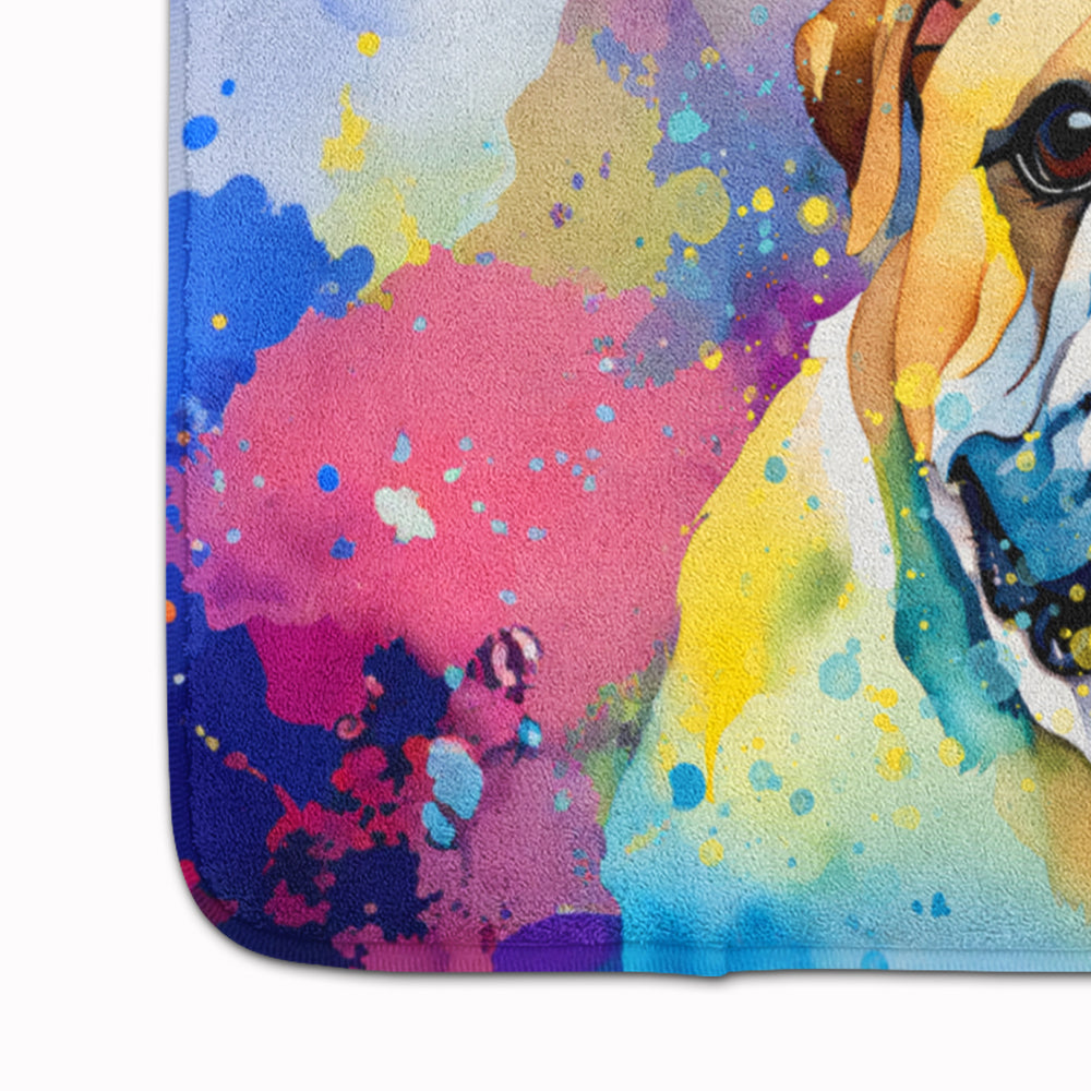 English Bulldog Hippie Dawg Memory Foam Kitchen Mat Image 4